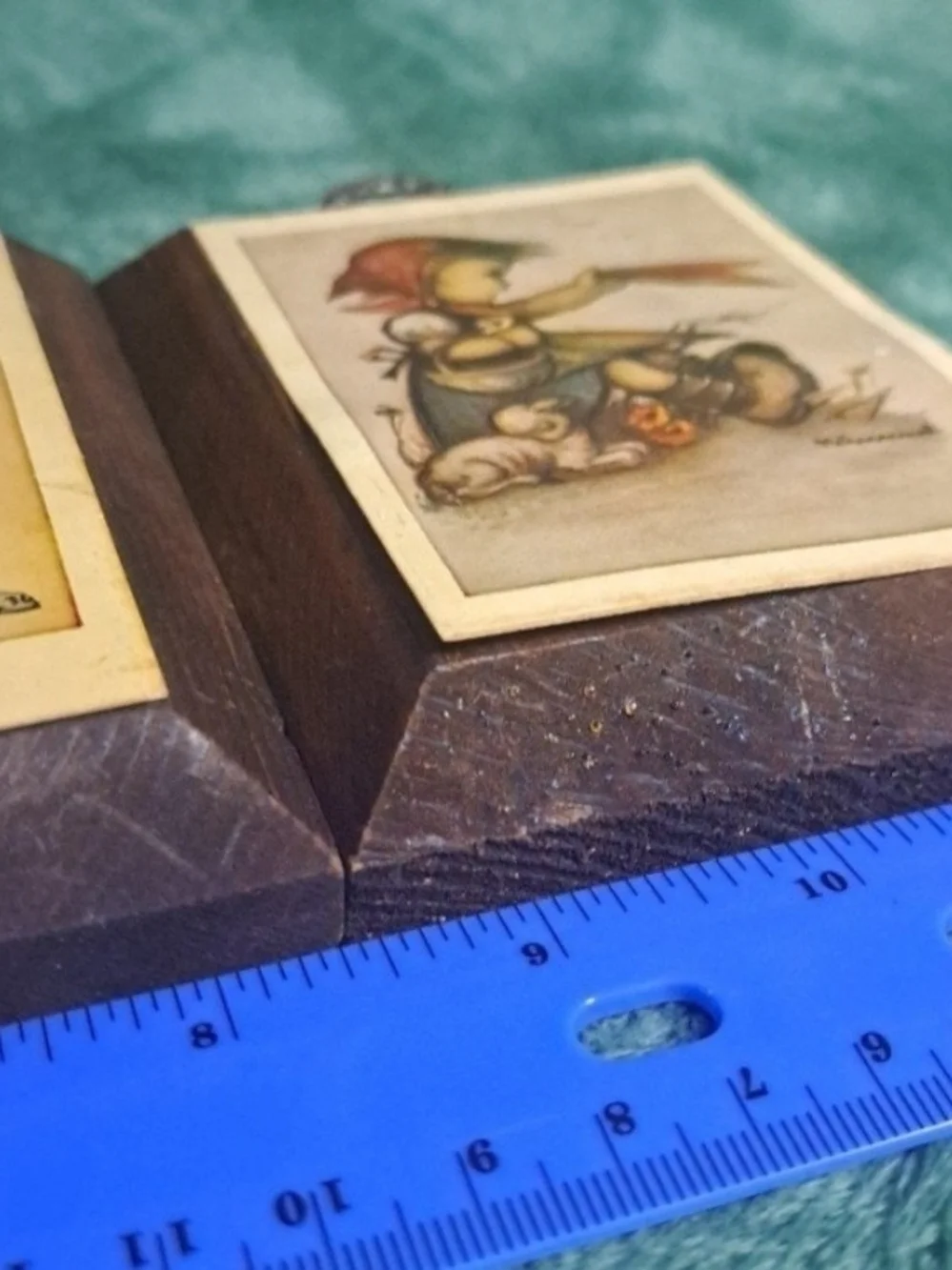 Vintage MI Hummel Goebel Wood Wall Plaques Set of 3 Stormy Weather Country Boy
